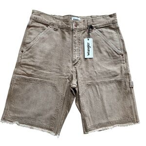 Wrangler Tan Denim Carpenter Shorts New Size 34 NWT
